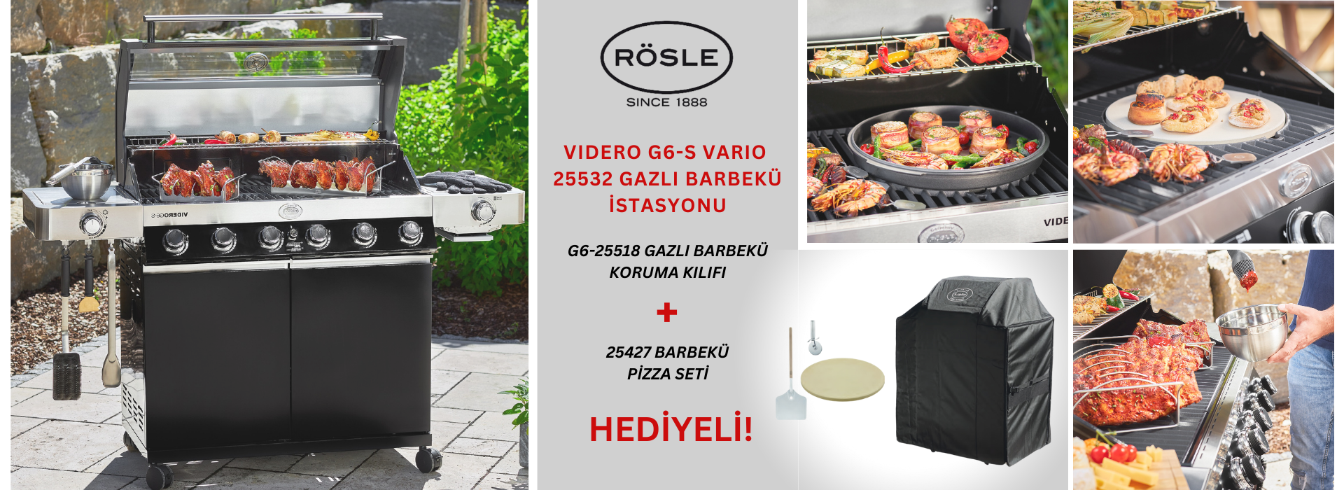 G6 Barbekü Koruma Kılıfı Pizza Seti Hediyeli (1)